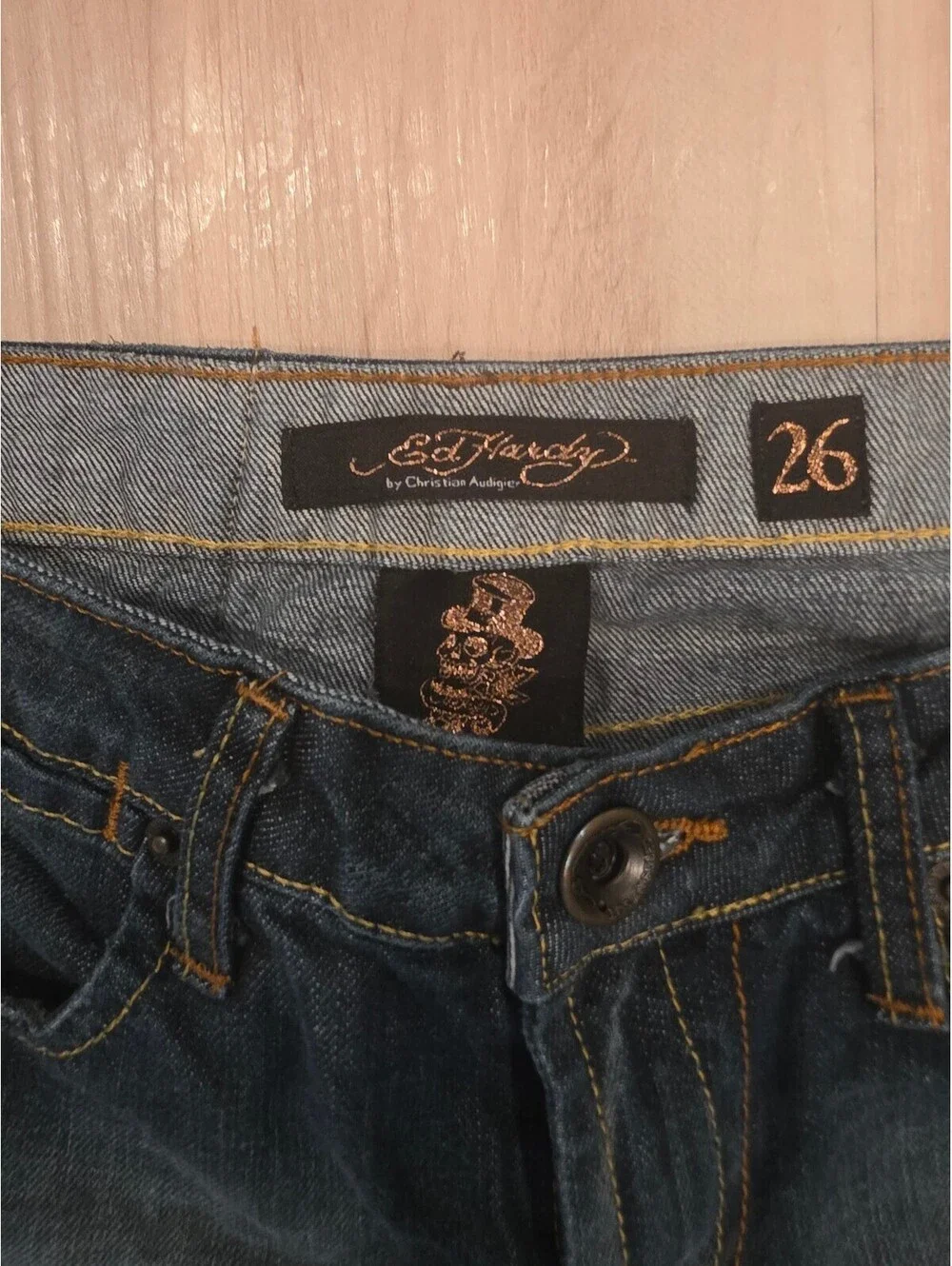 Ed Hardy Women's Embroidered Bootcut Jeans Size 26
